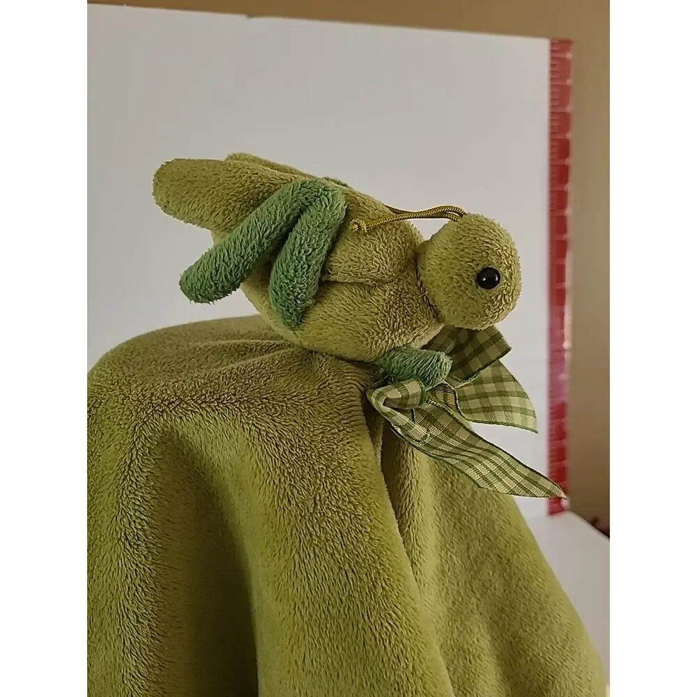 Bearington Lovey Baby Security Blanket Bug Hug Collection Green Grasshopper